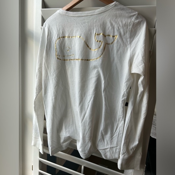 Vineyard Vines White Long-Sleeve T-Shirt with Pocket - Picture 2 of 5